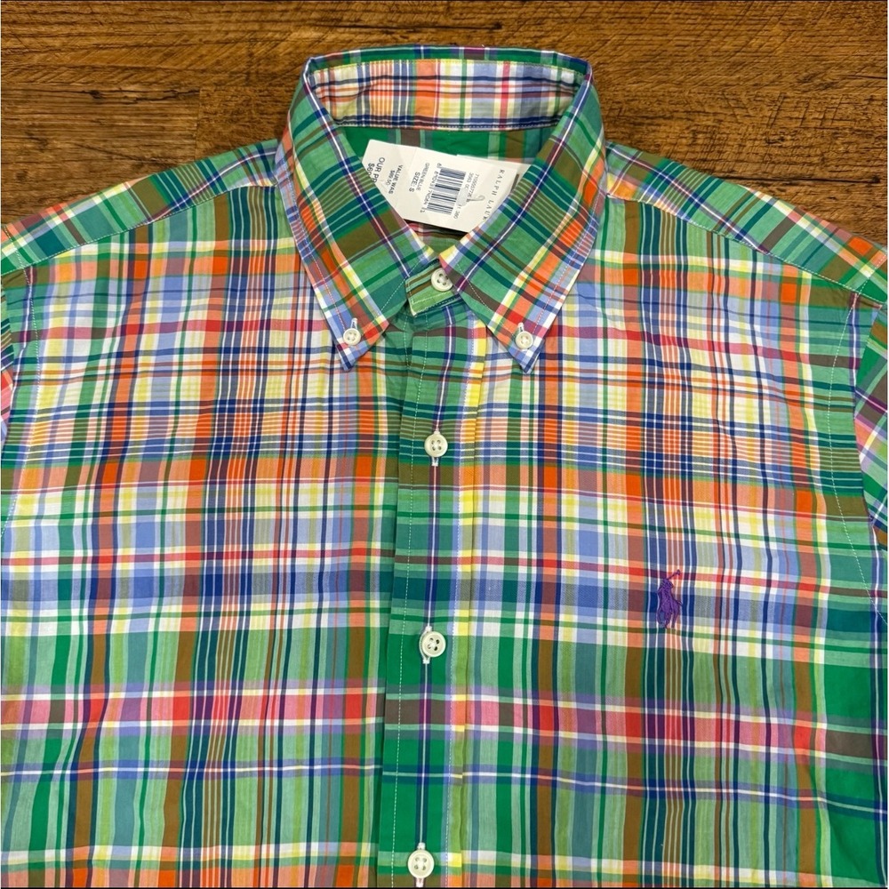 Polo Ralph Lauren Plaid Multicolor Pony Logo Long Sleeve Button Down Shirt Men S
